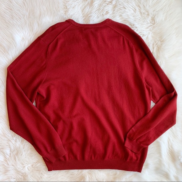 Brooks Brothers Maroon V-Neck Sweater MD1158 - Picture 2 of 3